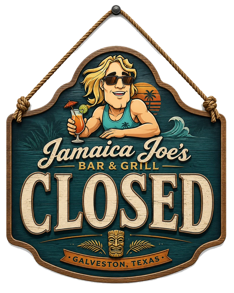 Live sign: Jamaica Joe's is closed right now